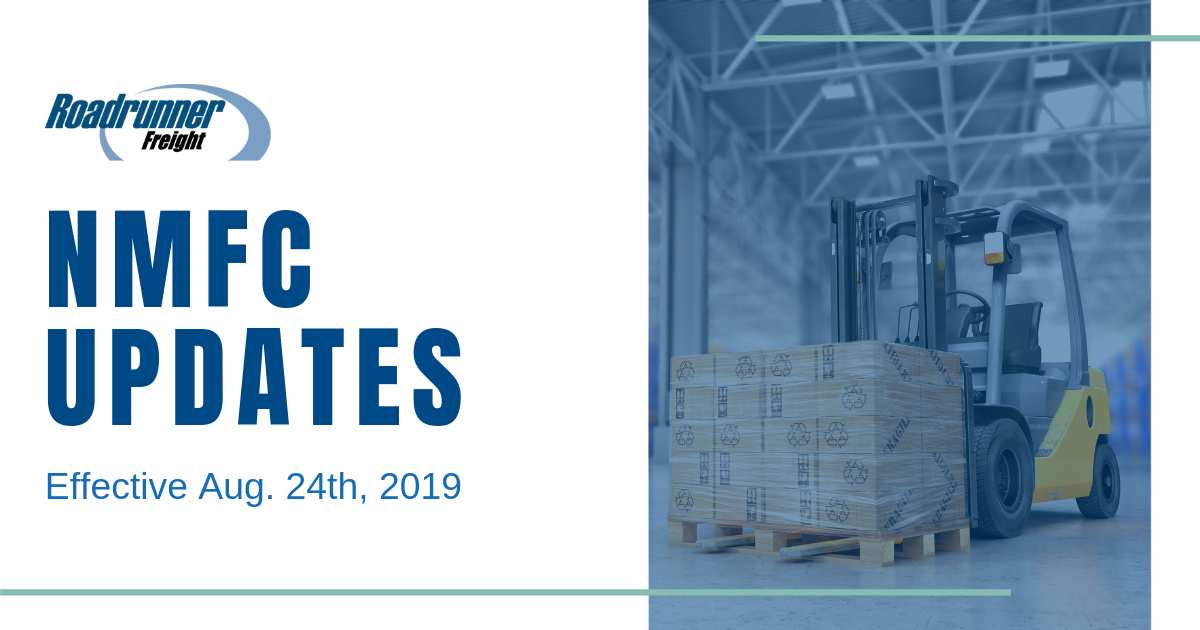 NMFC Updates Effective 8/24/2019